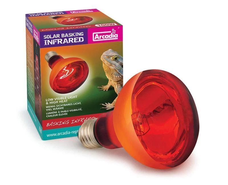Arcadia Infrarot Wärmelampe E27 Reptilien Terrarienlampe Rotlichtlampe Terra