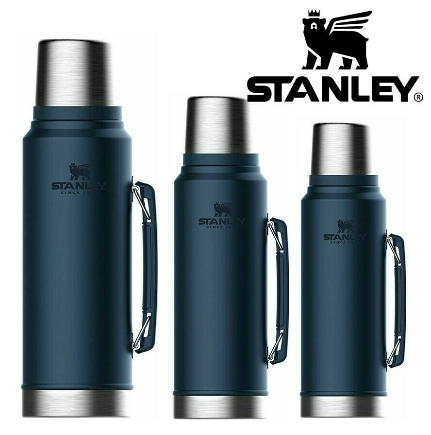 CLASSIC STANLEY FLASK VACUUM BOTTLE DRINKS HOT COLD THERMOS FISHING  HIKING NEW