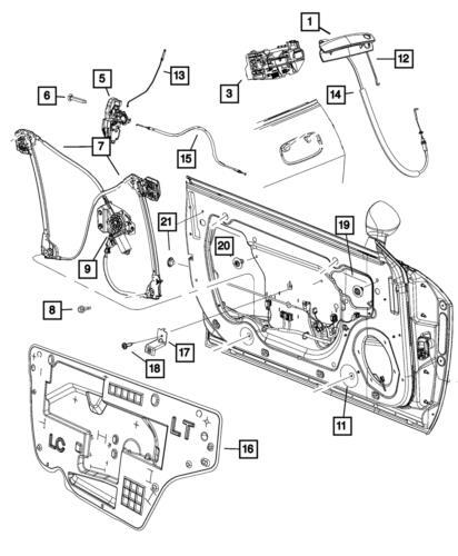 Soporte de manija de puerta izquierda para Dodge Challenger 2011-2023 (N/P 68066175AK)