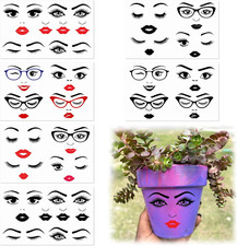 Face Stickers for Crafts Lips Mouth Eyes Eyebrows Nose Decals Make a Face Sticke