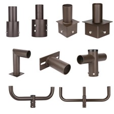 Tenon Adapter, 3"/4" round round /square pole,180 degree Double Bullhorn Adapter