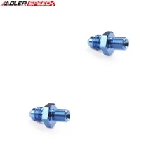 ADLERSPEED -6AN AN6 Male To 1/8" BSP BSPP Straight Fuel Oil Fitting Adapter Blue