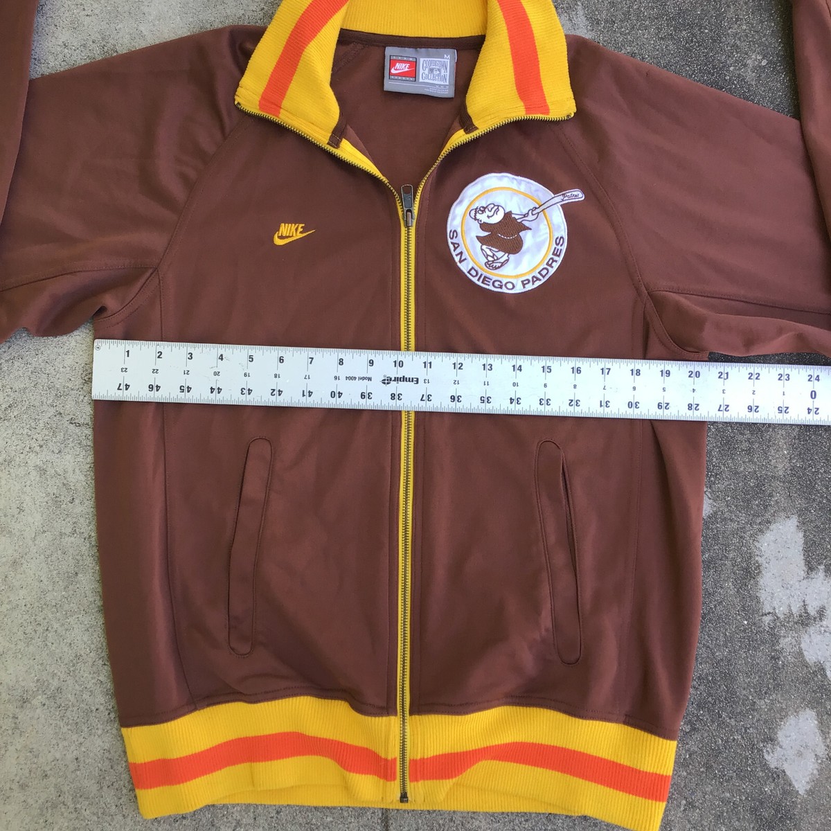 Vintage Nike Cooperstown San Diego Padres Full Zip Men Brown
