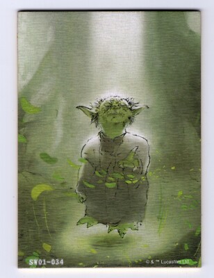 2023 Card.Fun Star Wars Jedi Master YODA Gold Trading Card #035/100 SW01-034