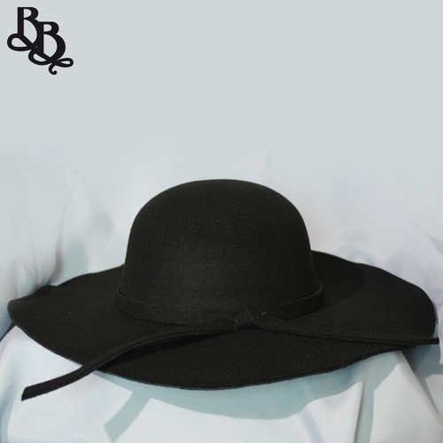 N292 Ladies Summer Felt Wide Brim Hat - Picture 2 of 8