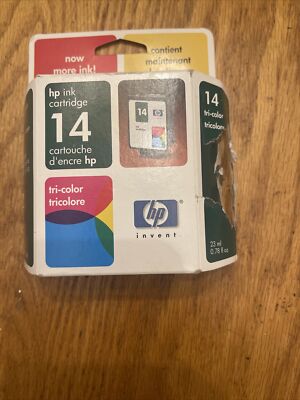 Original HP 14 Tri-Color C5010DN Inkjet Printer Ink Print Cartridge 2005 Sealed
