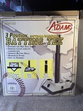 ADAMS Sports 3 Position Batting Tee To-Go , Black & White Base Heavy Duty Made!