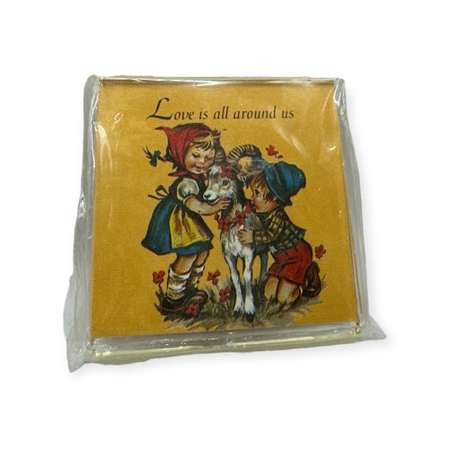 Vintage Little Sweethearts Refrigerator Lucite Magnets Set of 3 New Sealed - Picture 4 of 6