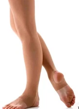 Bloch Endura Stirrup Womens Dance Tights Tan Size C
