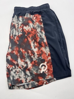 Fourlaps Peloton Mens Athletic Shorts Size XXL Red Tie Dye Lined Drawstring