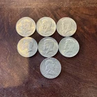 3.10 Oz Of Silver John Kennedy Half Dollar Coins Total Of 7