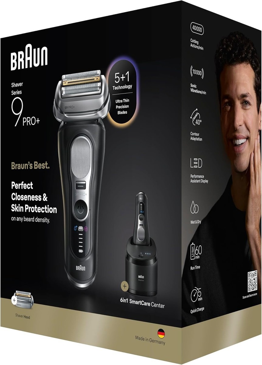 READ* Braun Series 9 PRO Electric Shaver Wet Dry Auto Cleaning