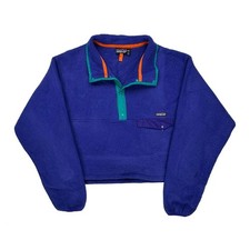 Made In USA Patagonia Cropped Fleece - 2XL Blue Polyester