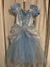 Disney Store NWT Cinderella Dress Halloween Costume Dress Up Sz 9/10 Princess