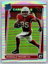 Rondale Moore 2021 Donruss Optic RC Holo Silver Prizm Rookie #217 Arizona