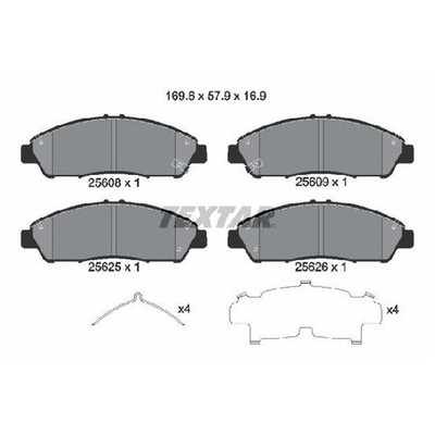 Textar Bremsbelagsatz Bremsklötze vorne 45022TZ5A10 45022TZ5R01 21299891