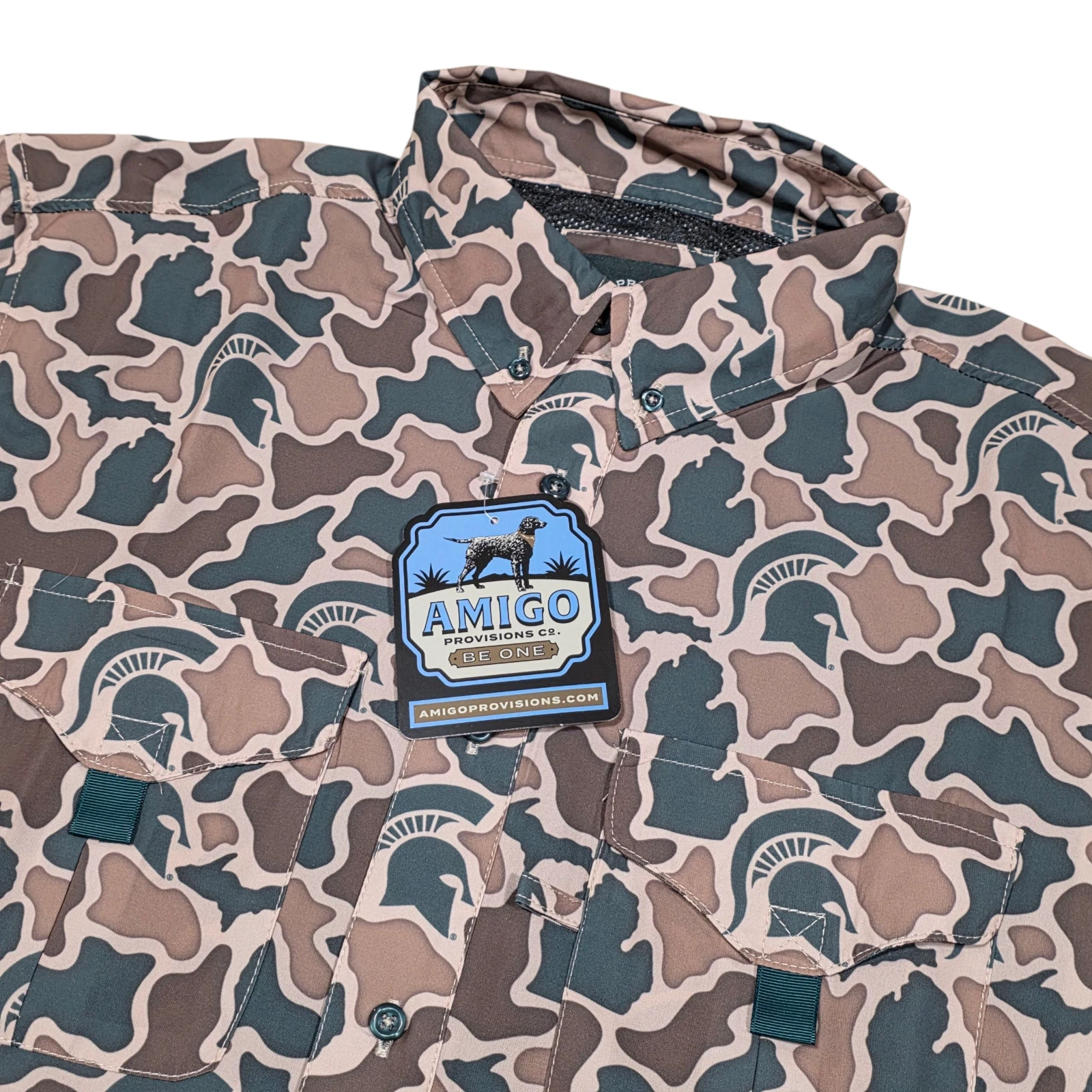 New Amigo Provisions Michigan State Spartans Camo Frio Tech Shirt Vented Outdoor
Opens in a new wind