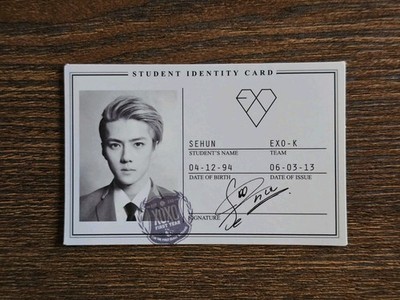 EXO - XOXO Photocard - Sehun