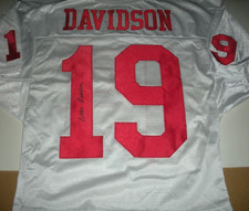 COTTON DAVIDSON DALLAS TEXANS RARE! W/COA SIGNED OFFICIAL LICENSED WILSON JERSEY