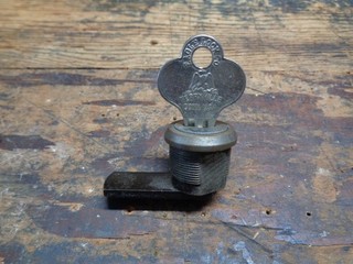Vintage Cam Lock for Cabinet Toolbox Drawer Safe 3/4" cylinder hole