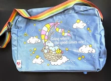 Vintage HTF 1980 Care Bears Duffle Travel Bag With Rainbow Strap Peter Bag