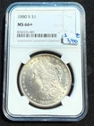 1880 S MORGAN DOLLAR NGC MS 66+ 001