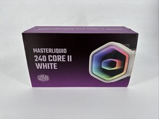240 Core II White CPU Liquid Cooler, Dual Chamber Pump, Customizable aRGB Lig...