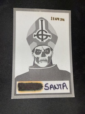 Ghost B.C.  2014 Tour Year Zero Backstage pass 4/28/14 Santa Ana, CA RARE
