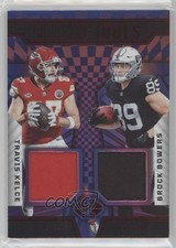 2024 Illusions Rookie Idols Dual Memorabilia Red Travis Kelce Brock Bowers 1co7