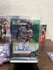 2022 Bowman Chrome DARREN BAKER Nationals GREEN REFRACTOR AUTO /99 #CPA-DB
