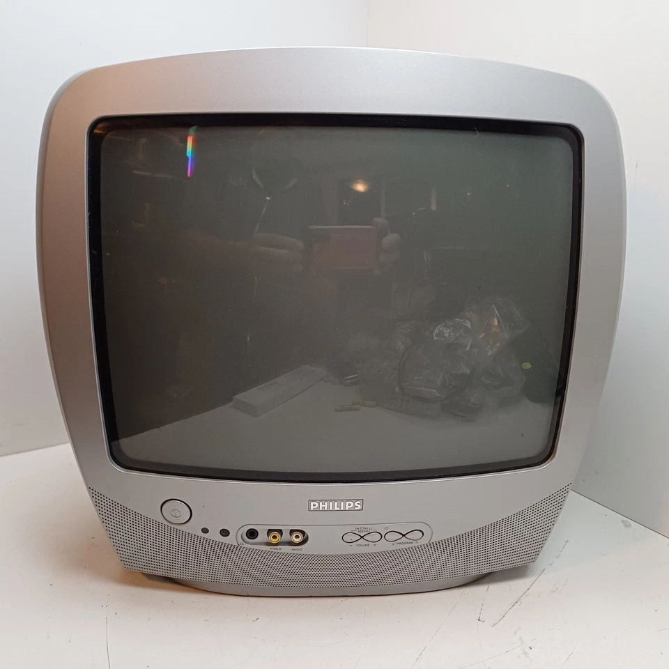 Philips 14PT1521 Color Television CRT +Remote TESTED PAL 14" SCART  RETRO-GAMING - Photo 4/4