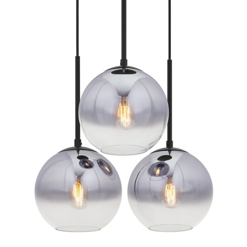 Forte Lighting 2757-03 Callisto 3 Light 16"W Multi Light Pendant - Black - Picture 4 of 4