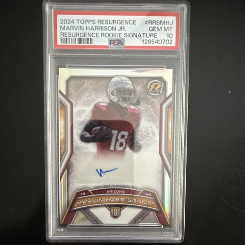 Topps 2024 Resurgence Marvin Harrison Jr. Rookie Auto PSA 10 RRS-MHJ