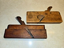 (2) Vintage Primitive 1900's Wood Block Planes - Buffalo & Owasco Tool Co.