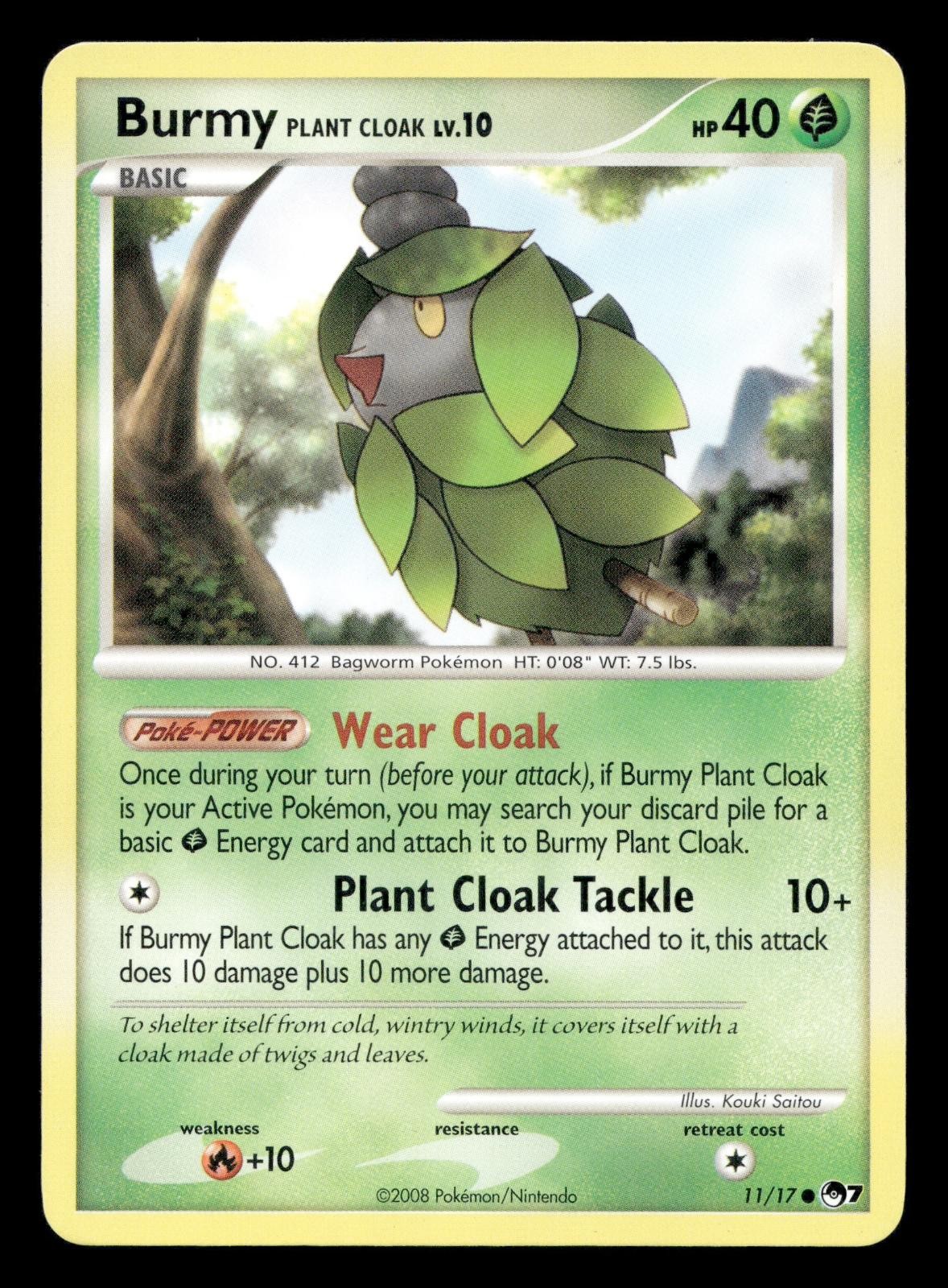 Burmy Plant Cloak 11/17 POP Series 7 Pokemon LP
