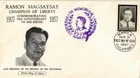 Dr Jim Stamps 5C Philippines Ramon Magsaysay 50Th Birthday First Day Cover