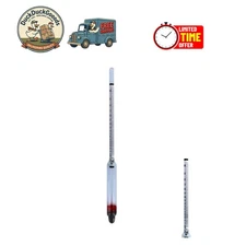 USA-Made Alcohol Hydrometer with Dual Scale 0-200 Proof - Quality You Can Trust