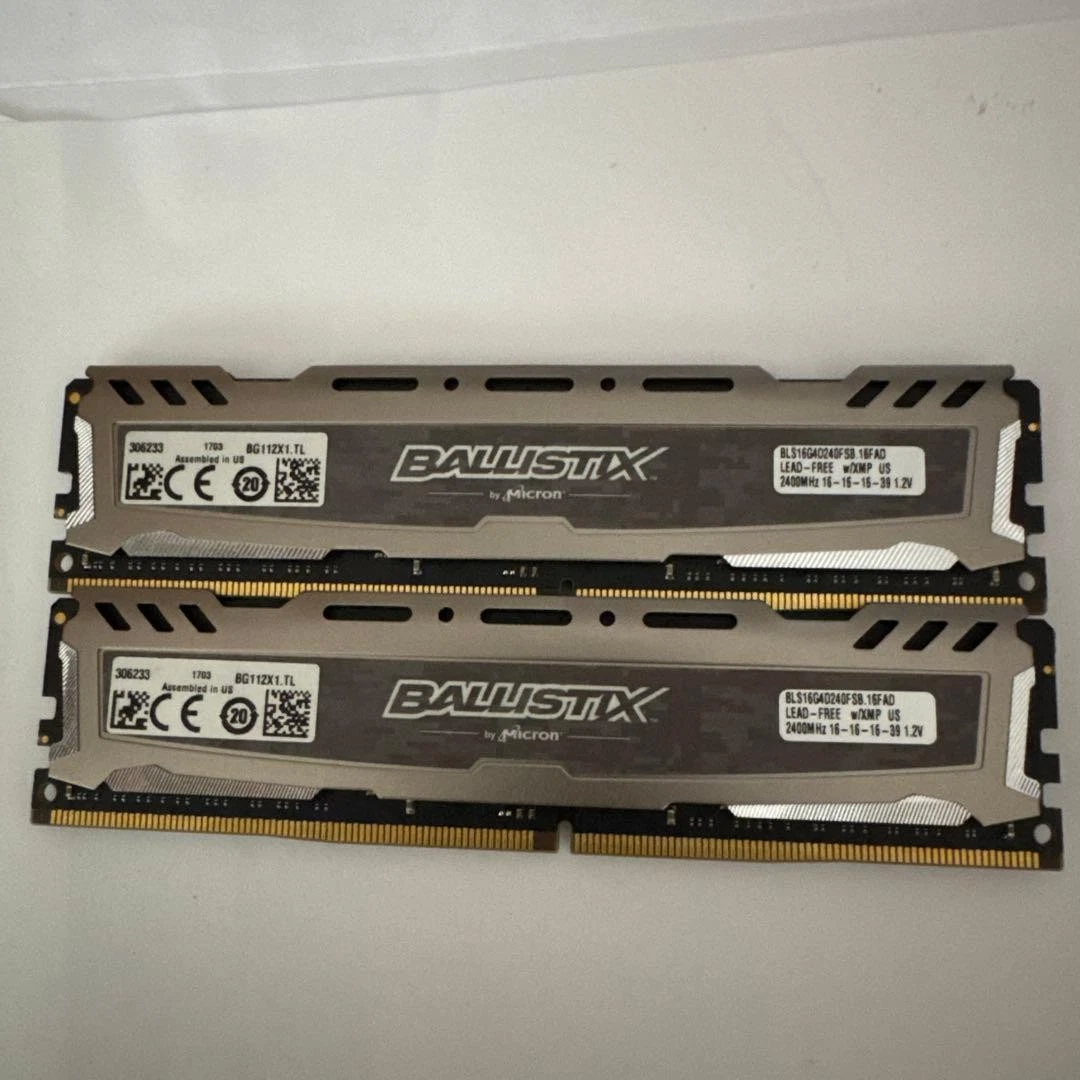 DDR4 SDRAM Ballistix 16 GB Capacity per Module Memory (RAM) for