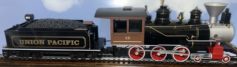 Bachmann UNION PACIFIC 4-6-0 Steam Locomotive & Tender #12 SOUND LIGHTS G-Scale - Image 2 of 4