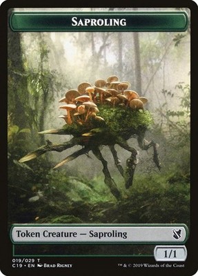 4x Morph/Saproling Token, Commander 2019 Tokens, MTG, 4 pack, Magic Tokens