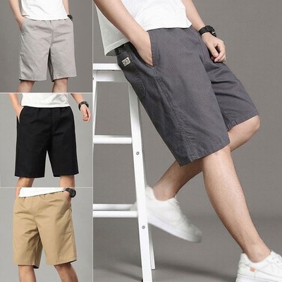Herren Atmungsaktiv Polyester Sport Shorts Elastischer Bund für Freizeit Fitnes