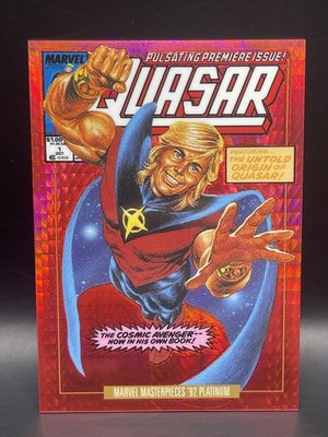 2024 Upper Deck Marvel Masterpieces '92 Variant Cover Red Prism 292 Quasar