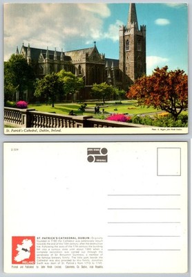 St. Patrick's Cathedral Dublin Ireland Vintage John Hinde Postcard