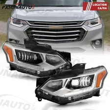 For 2018-2021 Chevy Traverse FULL LED Headlight w/ DRL 84887860 Headlamp L+R