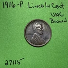 1916-P Lincoln Wheat Cent / Penny 1c Uncirculated Brown See Pictures