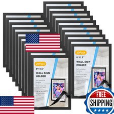 FACULX 20 Pieces Sign Holder 8 x 11.5inches, Self- Door Window Document Reusable
