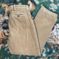 Vintage 90s Polo Ralph Lauren Corduroy Chino Pants Beige Preppy Thick 38x32