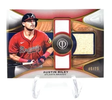 2025 Topps Tribute Austin Riley Triple Relic /75 Atlanta Braves