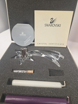 NIB Swarovski Crystal Shooting Star Comet Candleholder 236716 New