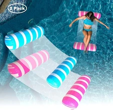 "Inflatable Pool Floats Adult Size Water Hammock,Floats for Swimming Pool,4-In-1